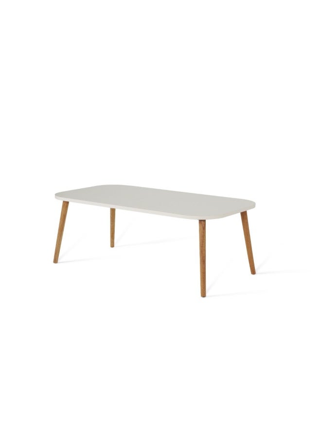 Pan Home Pattinson Stylish Coffee Table White/Beige Cream 108 x 59x 40cm - Image 3