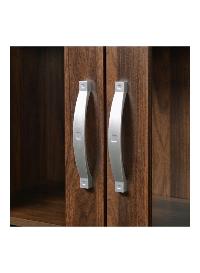 هوم بوكس خزانة عرض خشبية مزودة بدرجين بني - Image 4