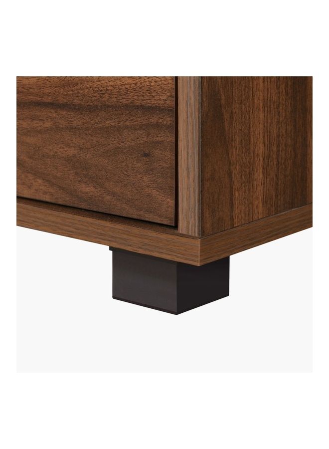 هوم بوكس خزانة عرض خشبية مزودة بدرجين بني - Image 5