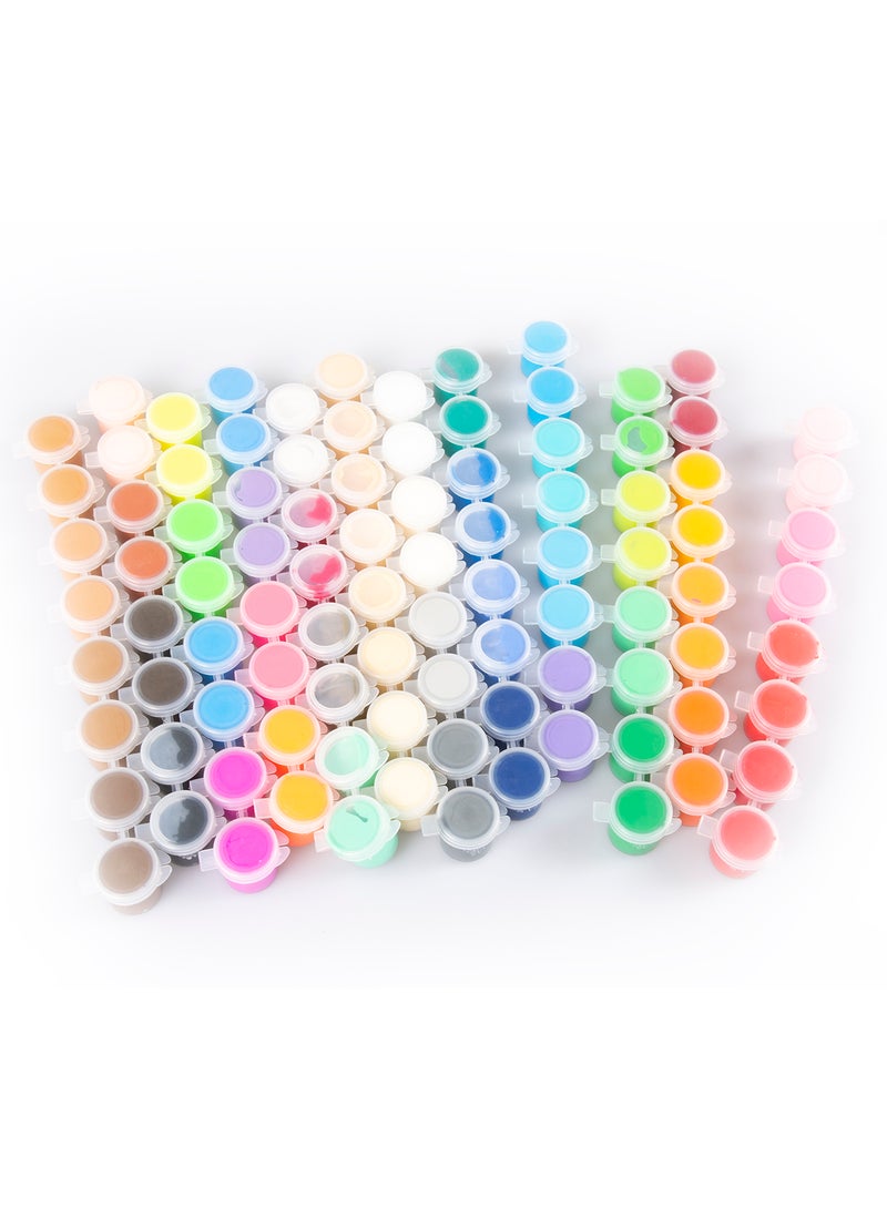 mumbo Jumbo 96 Pieces Water Based Acrylic Pot Paint Set assorted - Image 2