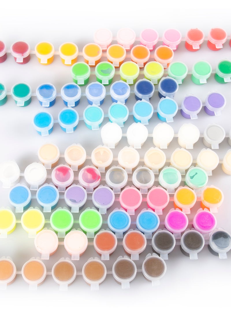 mumbo Jumbo 96 Pieces Water Based Acrylic Pot Paint Set assorted - Image 3