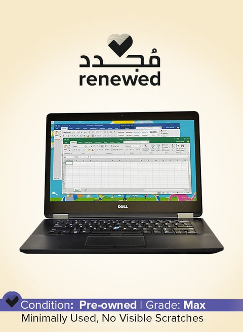 Renewed - Latitude E7470 Laptop With 14-Inch Display,Intel Core i5 Processor/6th Gen/16GB RAM/512GB SSD/Intel Integrated Shared Graphics Black