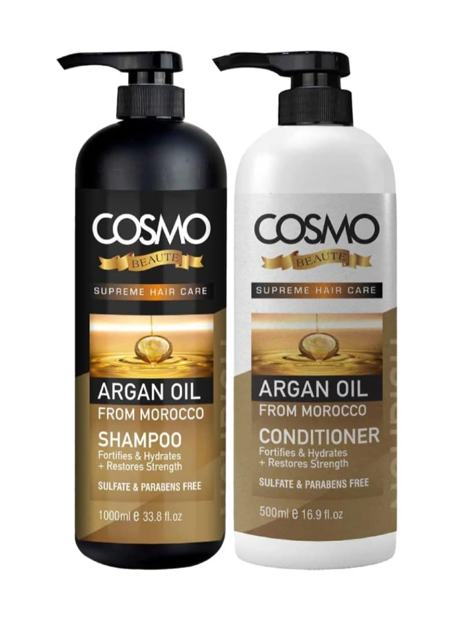 COSMO Argan Shampoo And Argan Conditioner Multicolour 2000ml  - Image 1