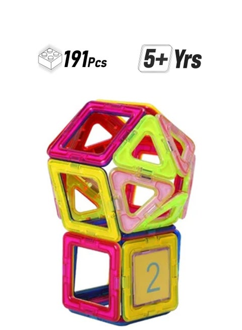 M026-toy 191-Piece Magnetic Blocks Building Toys Set 191 5+ Years