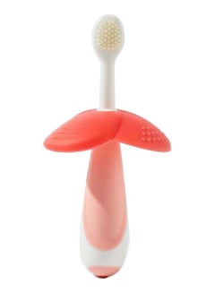 LuQu Tooth Brush Flower Shape Silicone Pink  - Image 1