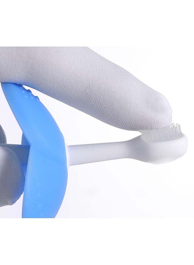 لوكو فرشاة أسنان من لوكو على شكل زهرة سيليكون أزرق - Image 4