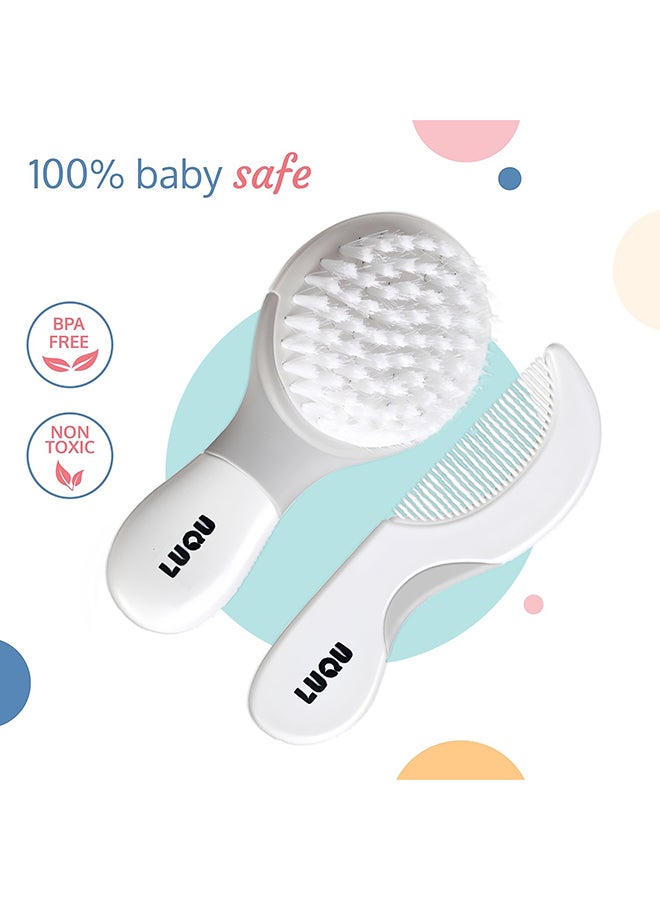 LuQu Comb And Brush Set Grey  - Image 4