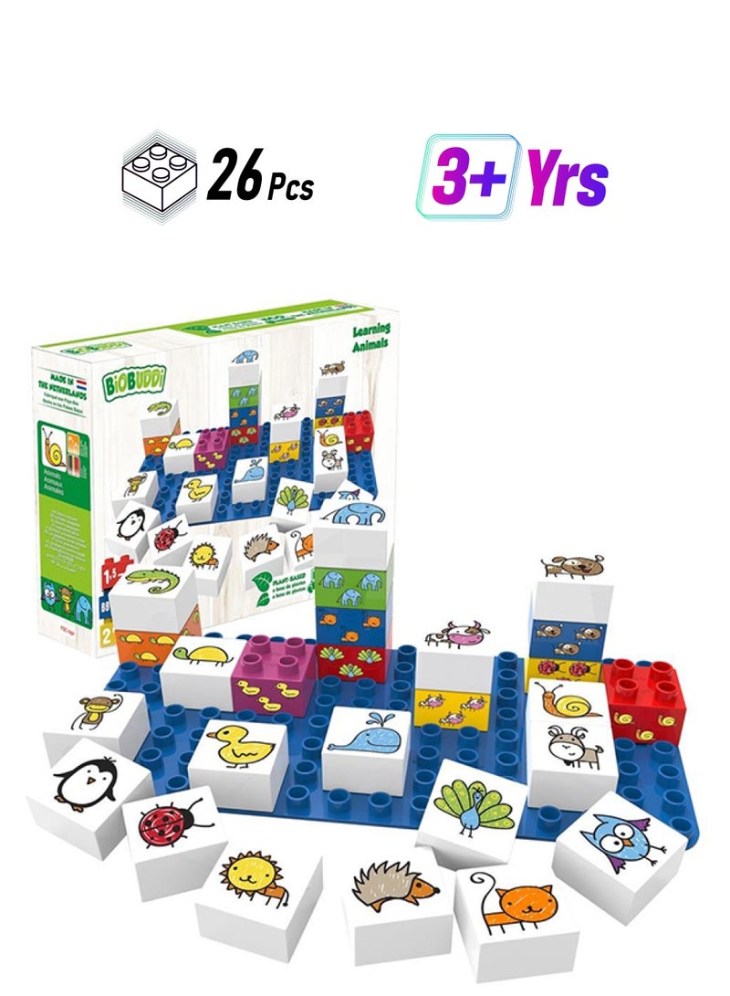 BioBUDDi BB-0001 Learning Animals Building Sets 26 3+ Years - Image 1