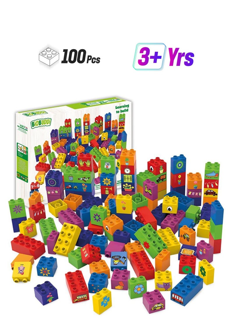BioBUDDi BB-0013 100-Piece Learning Building Sets 100 3+ Years - Image 1
