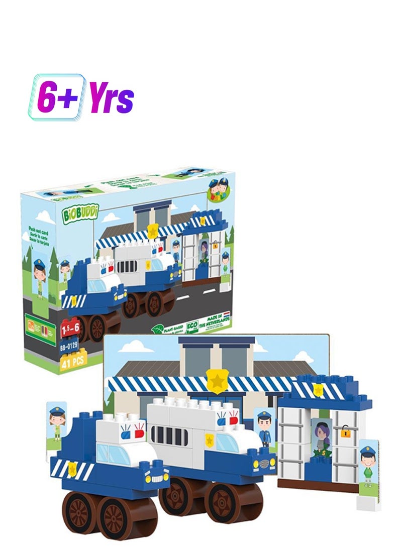 BioBUDDi BB-0129 41-Piece Police Station Building Sets 41 6+ Years  - Image 1