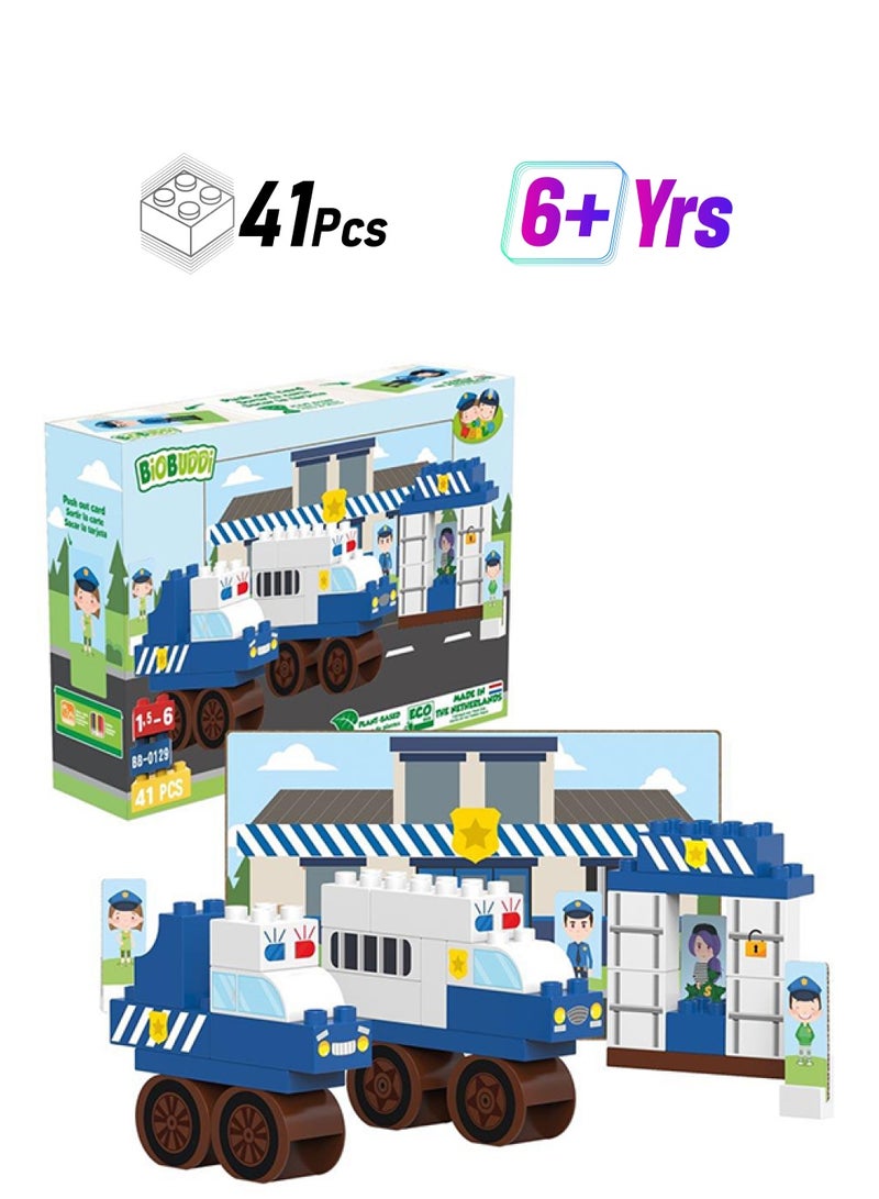 BioBUDDi BB-0129 41-Piece Police Station Building Sets 41 6+ Years - Image 1
