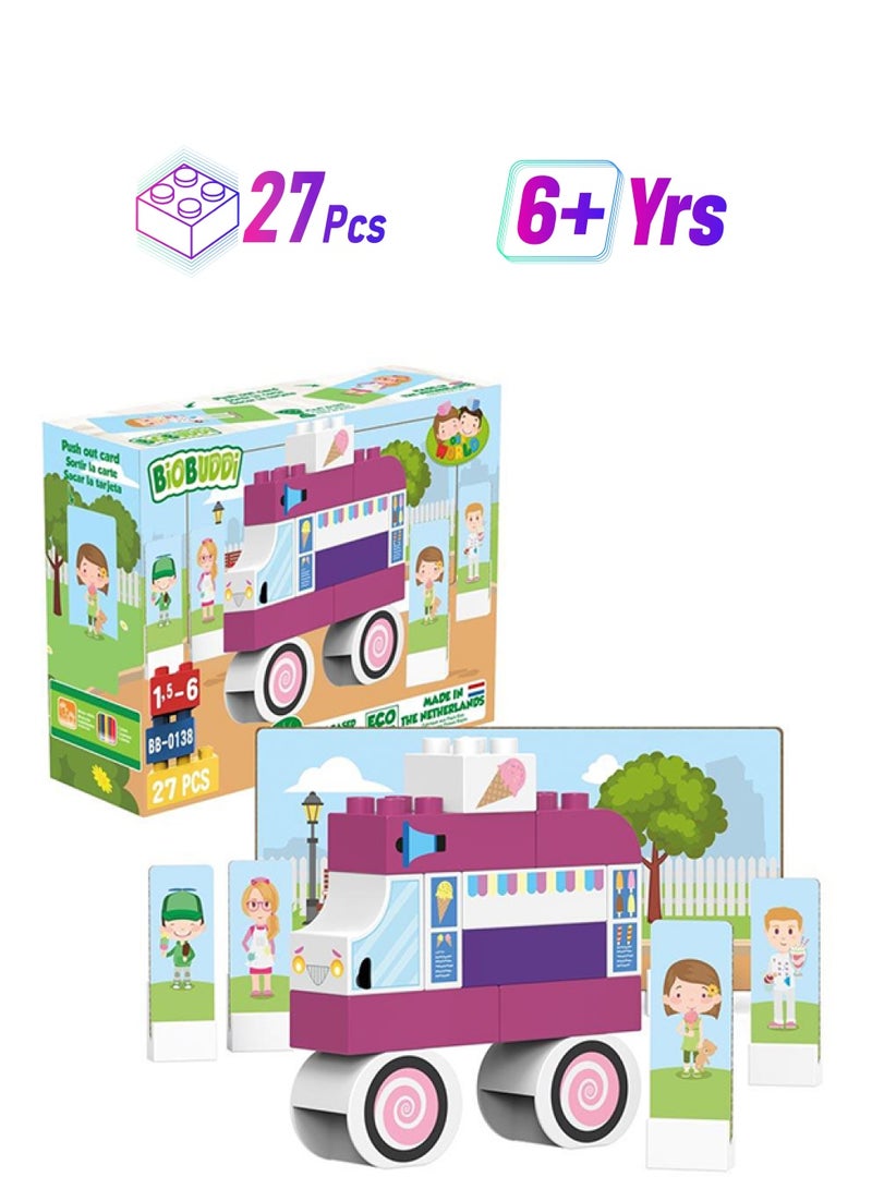 BioBUDDi BB-0138 27-Piece Ice Cream Building Sets 27 6+ Years - Image 1