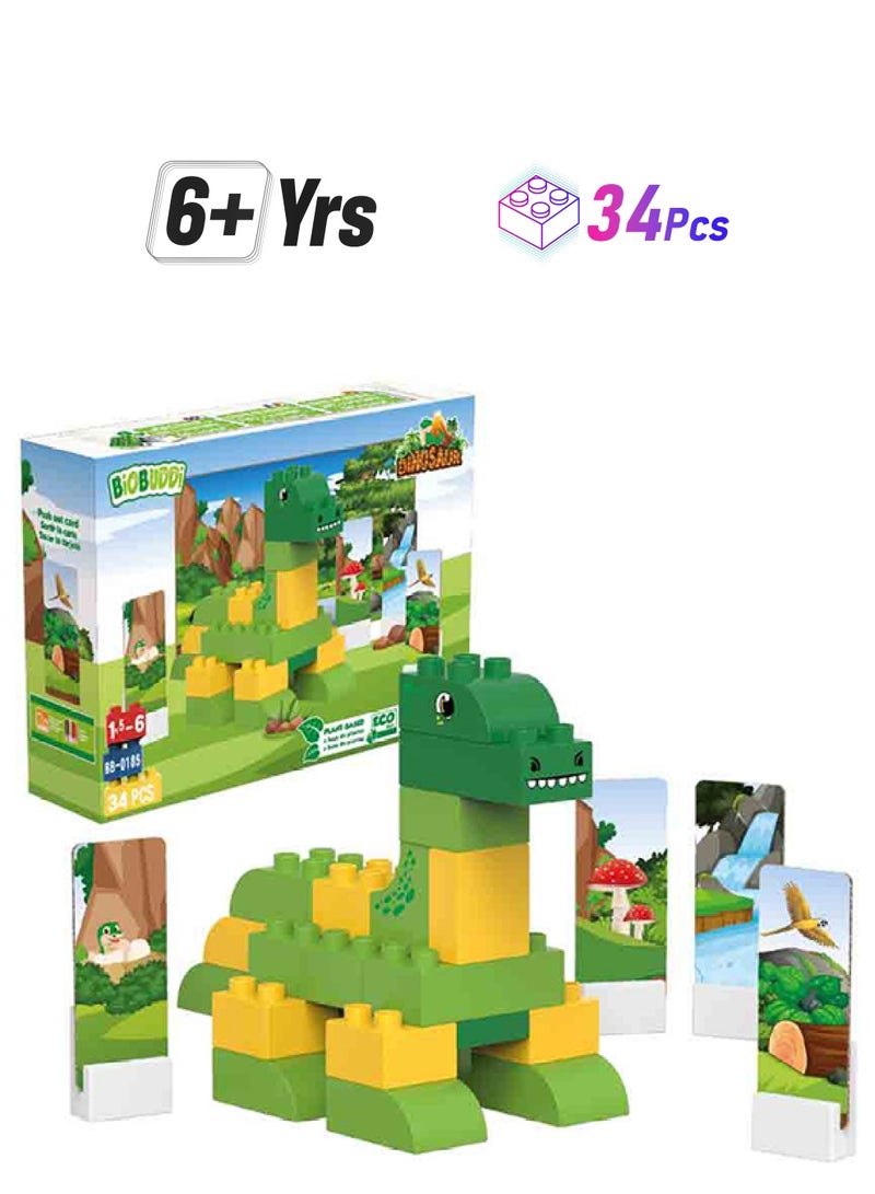 BioBUDDi - BB-0185 34-Piece Brontosaurus Building Sets 34 6+ Years - Image 1