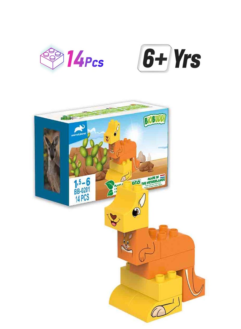 BioBUDDi BB-0201 14-Piece Kangaroo Building Sets 14 6+ Years - Image 1