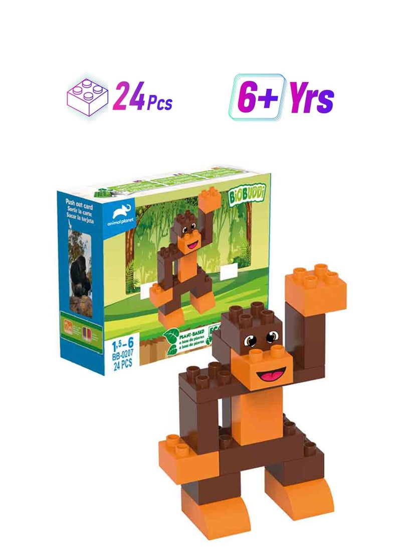 BioBUDDi BB-0207 24-Piece Monkey Building Sets 24 6+ Years - Image 1