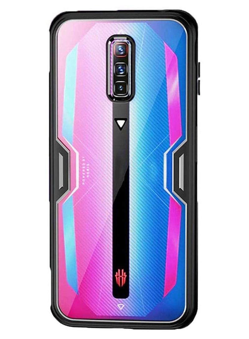 غِطاء حماية رفيع للغاية لهاتف نوبيا ماجيك 6 و ماجيك 6 برو شفاف-أسود - Image 1