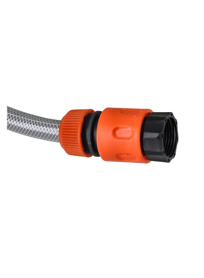 GEEPAS - 30M 1/2" Automatic Ready to Water Hose Reel with 180 Swivel Mounting Bracket, Lock Mechanism, Hose Fitting, Adjustable Hose Stop and More Multicolour 0.50inch - Image 1