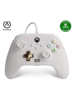 PowerA Enhanced Wired Gaming Controller for Xbox Series X/S, Xbox One, PC, Windows 10/11, White, Mist