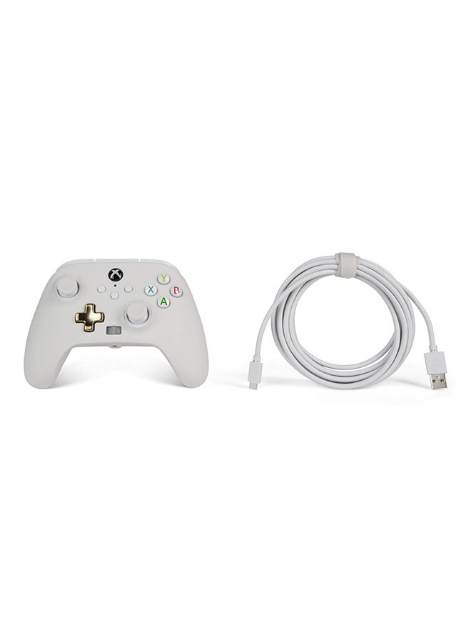 PowerA - PowerA Enhanced Wired Gaming Controller for Xbox Series X/S, Xbox One, PC, Windows 10/11, White, Mist - Image 1