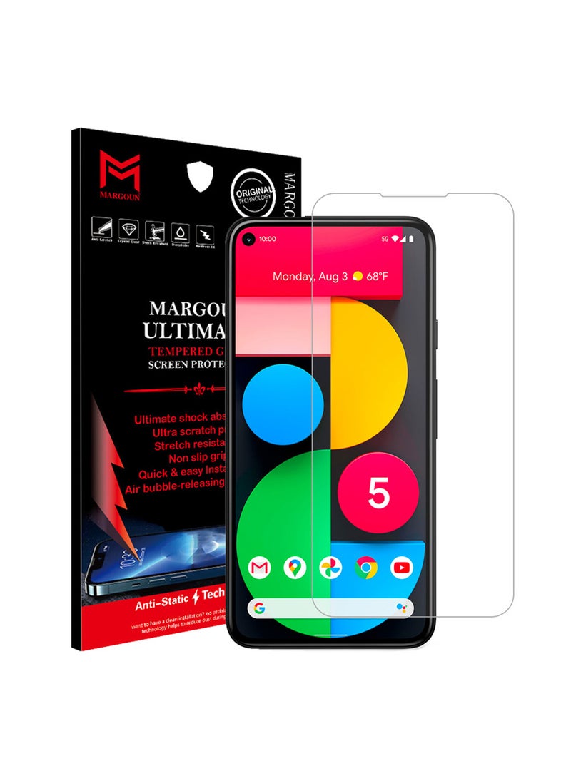 MARGOUN Tempered Glass Screen Protector For Google Pixel 5 Clear - Image 1
