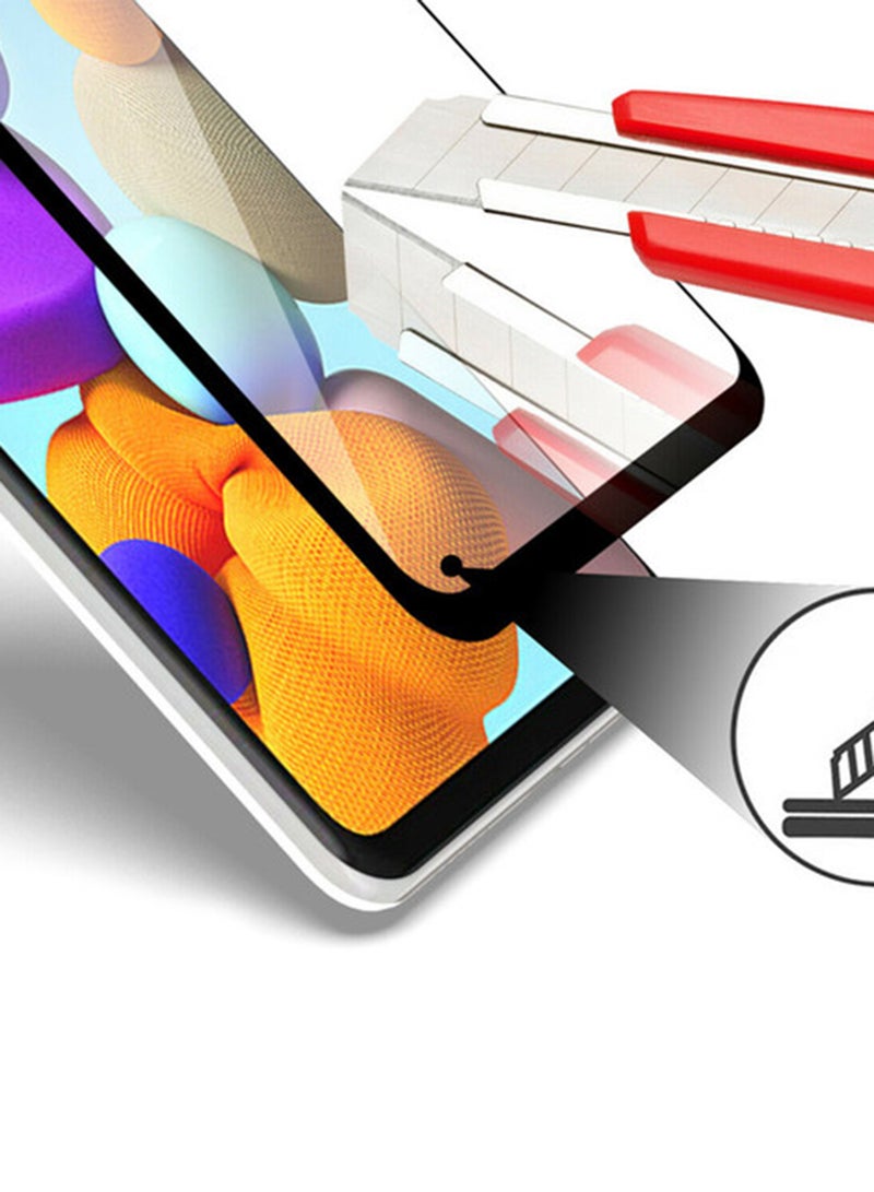 مارجون لاصقة حماية للشاشة من الزجاج المقوى بتصميم ثلاثي الأبعاد لهاتف سامسونج جالاكسي A21s شفاف - Image 4
