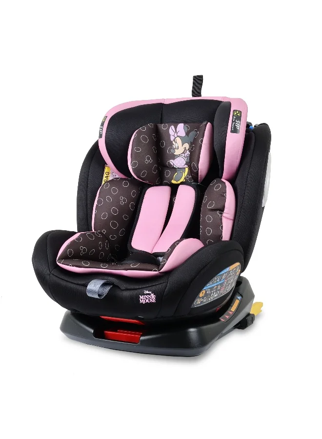 Disney 4-In-1 360° Rotation Minnie Mouse Baby/Kids Car Seat, Suitable from 0 months to 12 years, Upto 36kg
