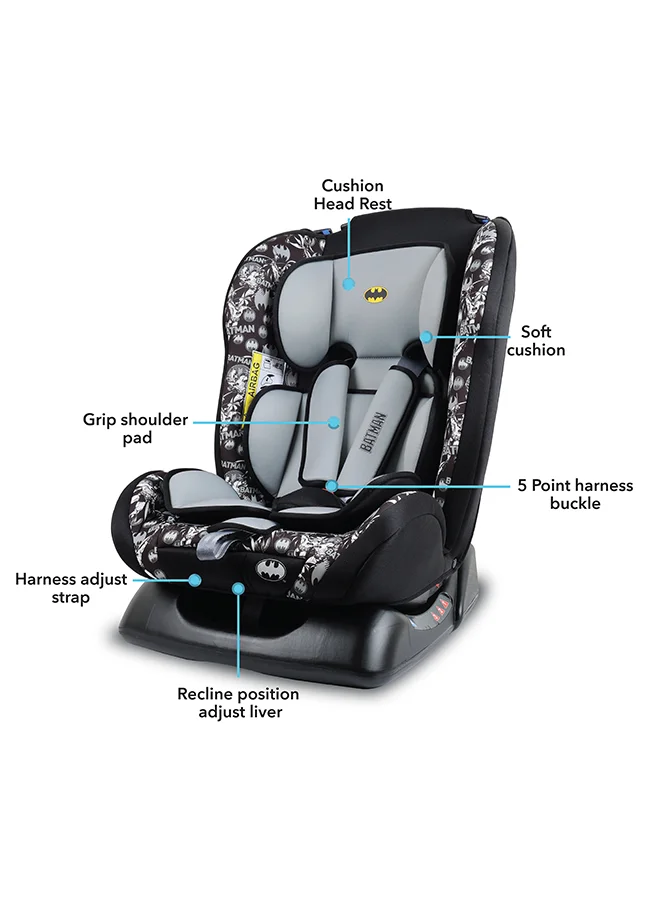 دي سي كوميكس 3-In-1 Batman Baby And Kids Car Seat, Suitable From 0 Months To 3 Years, Upto 25kg