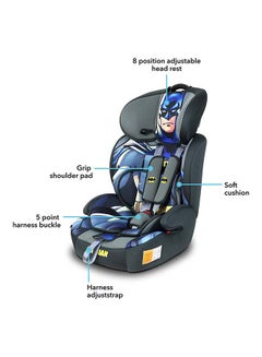 DC Comics 3-In-1 Batman Baby/Kids Car Seat + Booster Seat, Suitable from 9 months to 12 years, Upto 36kg  - Image 2