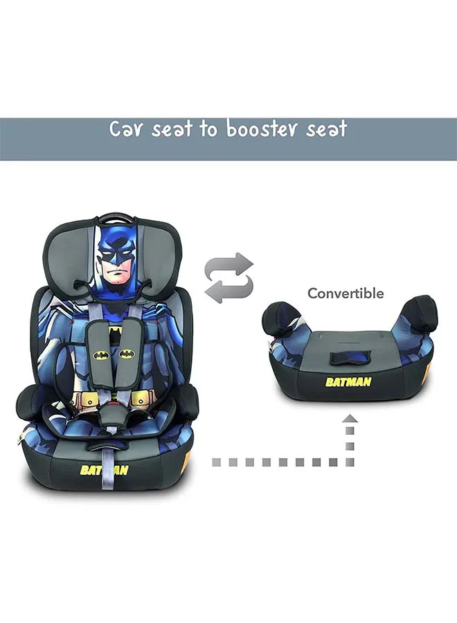DC Comics 3-In-1 Batman Baby/Kids Car Seat + Booster Seat, Suitable from 9 months to 12 years, Upto 36kg
