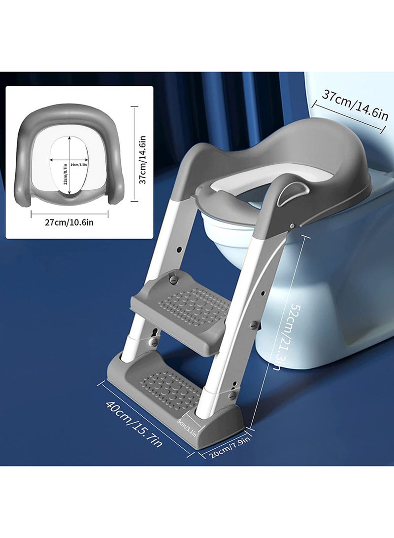 Eazy Kids Step Stool Foldable Potty Trainer Seat - Grey  - Image 5