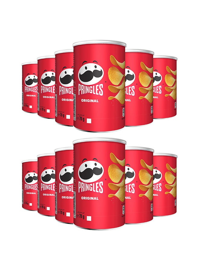 Pringles Original Flavoured Chips 70grams Pack of 12 - Image 1