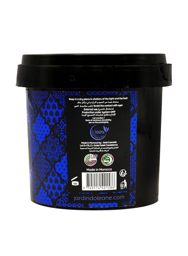 جاردن دي أوليان صابون أسود مغربي بالنيلة الزرقاء أسود/أزرق 500جرام - Image 2