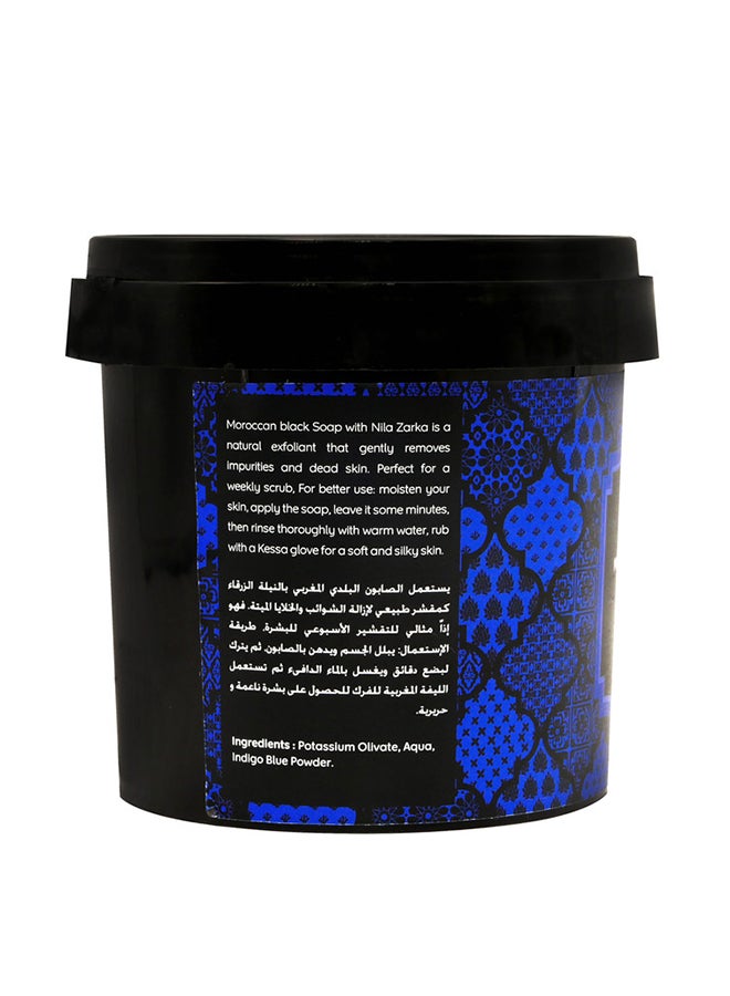 جاردن دي أوليان صابون أسود مغربي بالنيلة الزرقاء أسود/أزرق 500جرام - Image 4