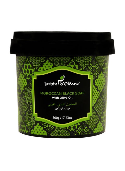 Moroccan Black Soap With Olive Oil Green/Black 500grams