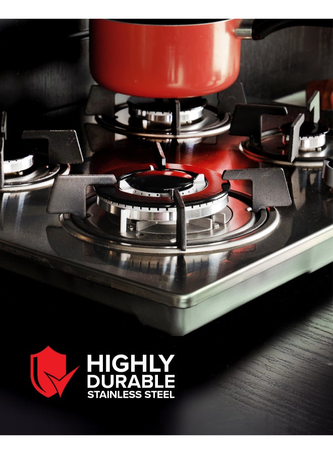 أولسنمارك موقد غاز بتصميم 2 في 1 OMCH1824 فضي/أسود - Image 3