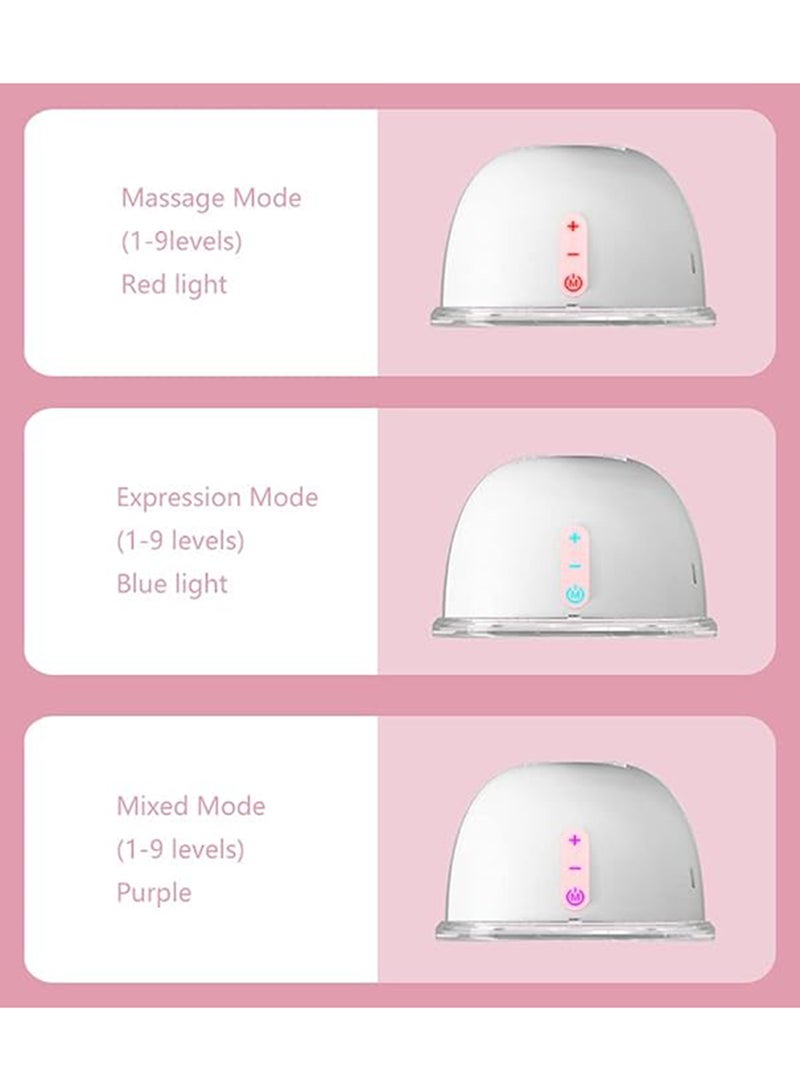 YOUHA 2 Piece Wearable Hand-Free Electric Breast Pump Silent Invisible With 3 Modes 9 Levels Suction  - Image 2