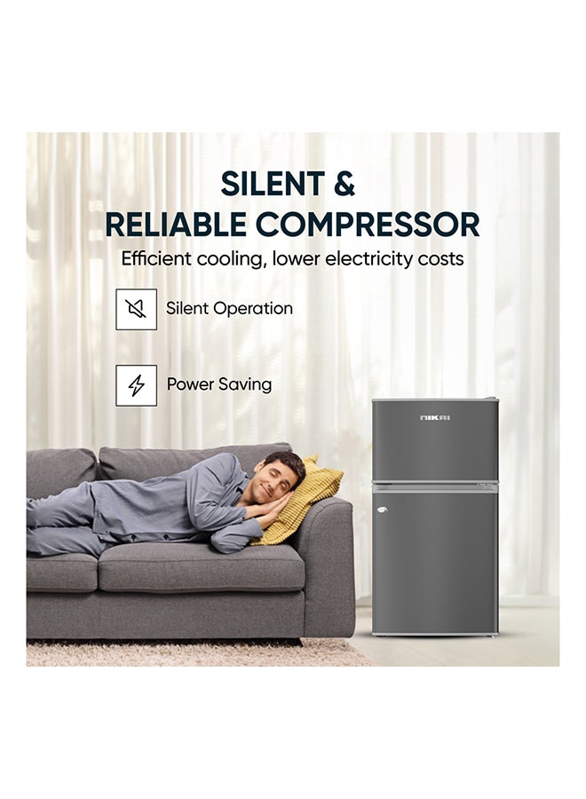 نيكاي ثلاجة ببابين بخاصية التبريد المباشر 274 kW NRF135DDS فضي - Image 3