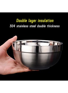 ALMUFARREJ Anti-Scald Double-Walled Bowl Silver 18cm  - Image 1