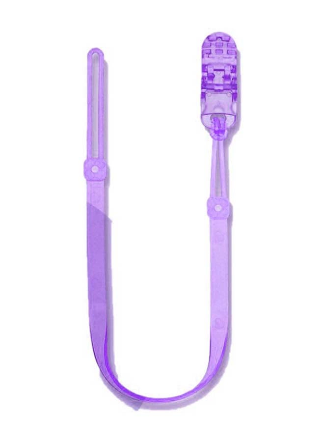 LuQu Pacifier Holder Silicone Purple  - Image 1