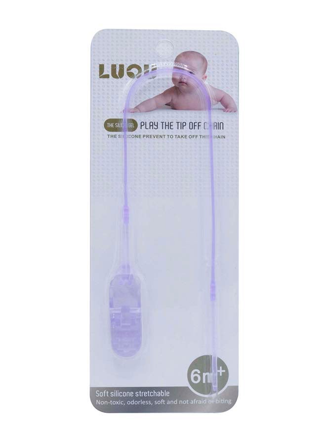 LuQu Pacifier Holder Silicone Purple  - Image 2