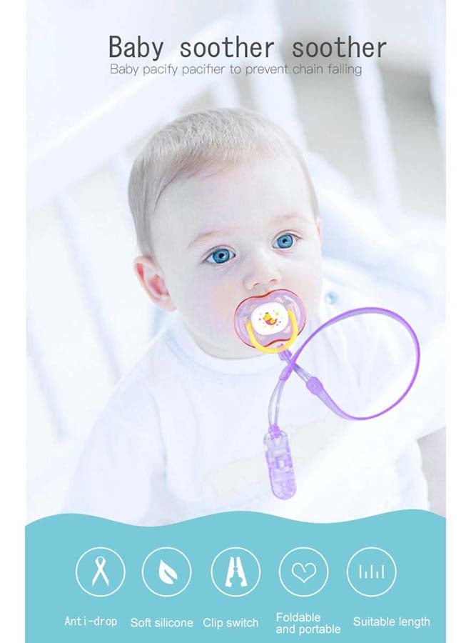 LuQu Pacifier Holder Silicone Purple  - Image 5