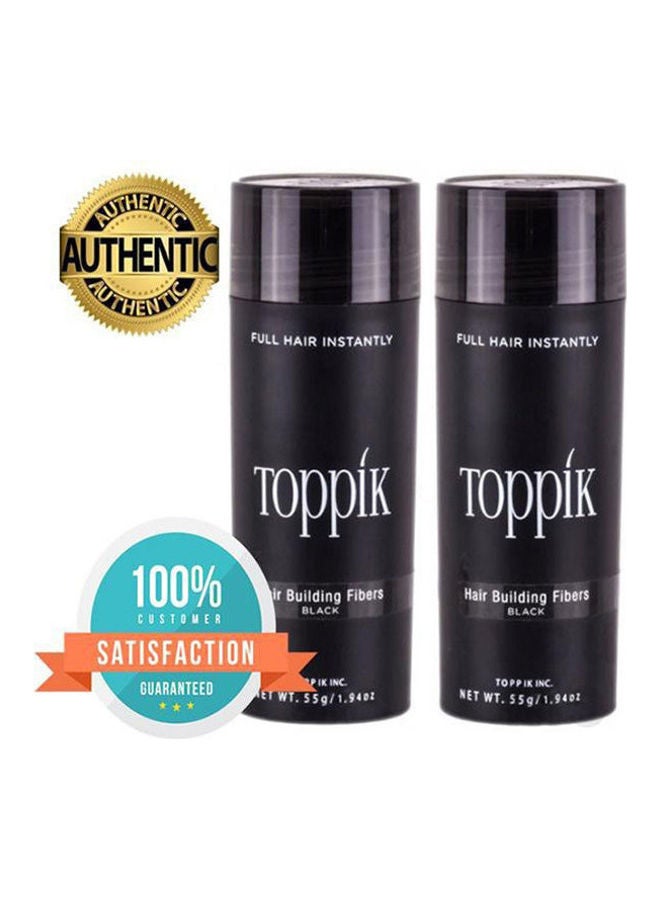 Toppik Hair Building Fibers -2Pcs Black 27.5grams