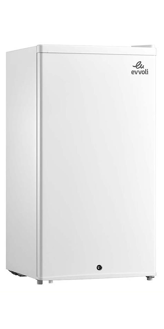 إيفولي ثلاجة صغيرة 120 لتر بباب واحد وقفل أمان للأطفال 0.68 kW EVRFM-90LW أبيض - Image 1