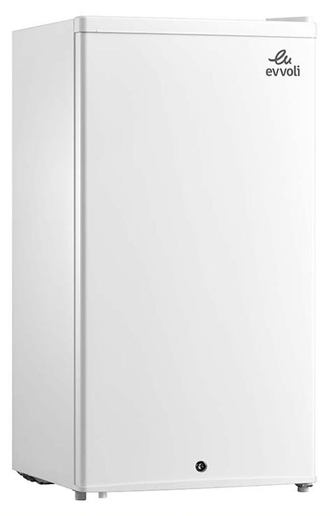 إيفولي ثلاجة صغيرة 120 لتر بباب واحد وقفل أمان للأطفال 0.68 kW EVRFM-90LW أبيض - Image 1