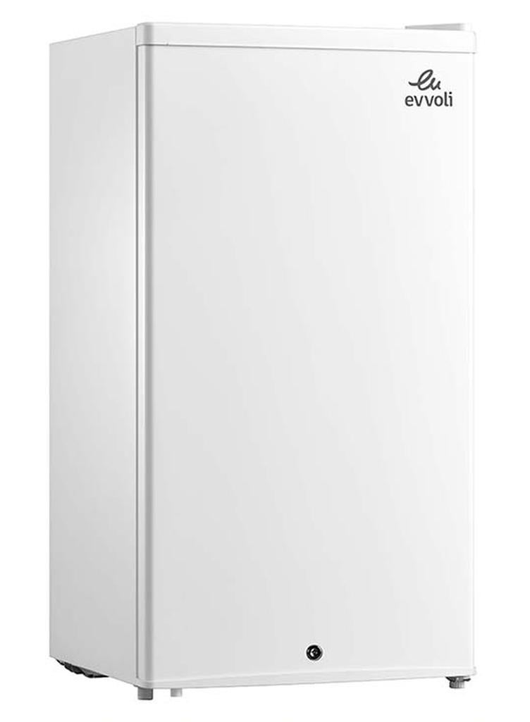 evvoli 90L Gross/85L Net Capacity Mini Fridge, Mechanical Control, Recessed Handle, Adjustable Legs, Defrost Type 0.68 kW EVRFM-90LW White - Image 1