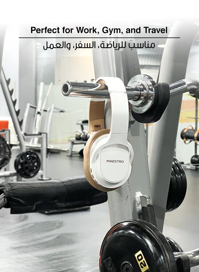 مايسترو سماعة رأس لاسلكية بلوتوث – سماعة رأس بلوتوث نيتڤ، صوت ستيريو نقي، اتصال ثابت، مريحة للاستخدام اليومي، مع تحكم كامل بالصوت، توافق عالمي، سماعة رأس لأجهزة آيفون 14/15/16/17، سامسونج، جالكسي، هواوي و أكثر، كمبيوتر، تابلت، وتعمل أيضا مع مُختلف المنصات، iOS & أندرويد سيراميك وبني - Image 3