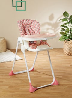 Ultra Compact Baby Feeding High Chair Lightweight And Foldable With Multiple Recline Modes Suitable For Babies For 6 Months To 3 Years - Pink Pink