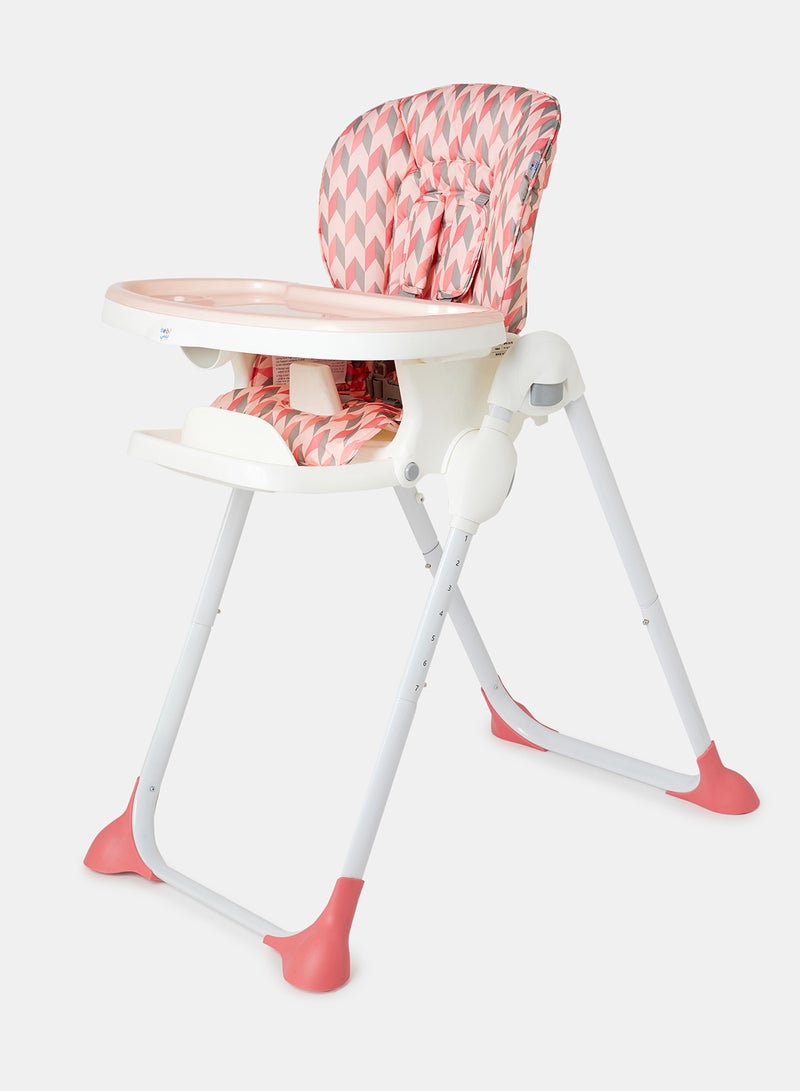 Bebi - Ultra Compact Baby Feeding High Chair Lightweight And Foldable With Multiple Recline Modes Suitable For Babies For 6 Months To 3 Years - Pink Pink - Image 1