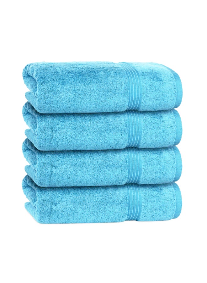 Bliss Casa 4-Piece Bath Towels, 100% Combed Cotton 550 GSM Superior Quality, Quick Dry Highly Absorbent Thick Soft Hotel Towles for Bath And Spa Bathroom Towel Set Light Blue 70x140cm Blue 70x140cm - Image 1