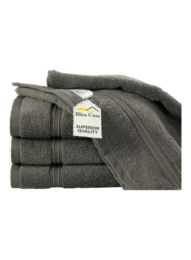 Bliss Casa 4-Piece Hand Towels, 100% Combed Cotton 550 GSM Superior Quality, Quick Dry Highly Absorbent Thick Soft Hotel Towles for Bath And Spa Bathroom Hand Towel Set Grey 40x70cm Grey 40x70cm - Image 5